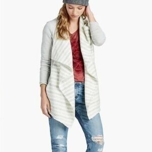 Lucky‎ Brand Drape Front Textured Cardigan Sweater Size Large